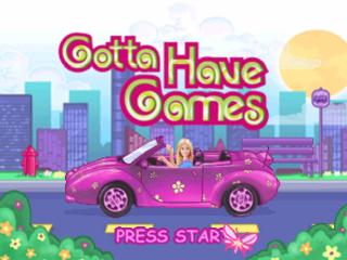 Barbie Gotta Have Games title screen for Playstation
